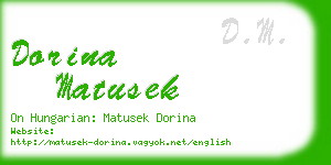 dorina matusek business card